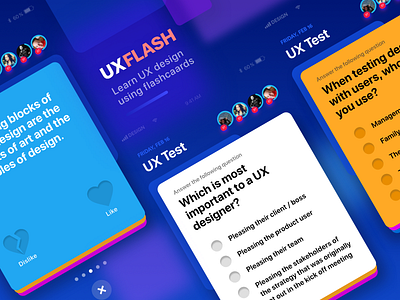 Ux Flash Cards app branding design flat icon product type ui ux vector web