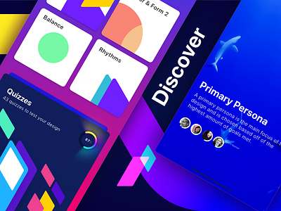 Content Discovery app branding card colors design ios iphone x sketch type ui ux web