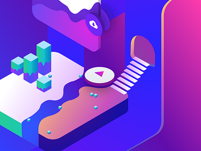 Live Analytics Landing Page Hero Illustration 1.0 3d analytics app branding colors illustration ios isometric sketch ui ux web