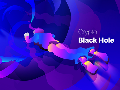 Crypto Black Hole affinity blockchain colors crypto design illustration landing page people sketch ui web