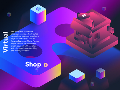 Virtual Shopping Experience 3d branding colors design flat illustration isometric minimal shopping sketch ui web