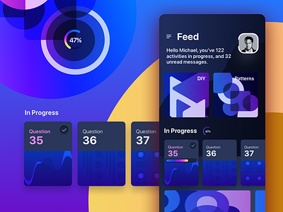 My Feed app branding colors design flat interface ios sketch typography ui ux vector