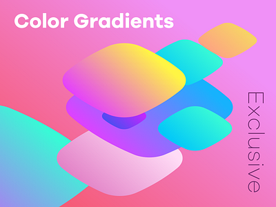 Color Gradients Candy Series blue colors colour gradient flat gradient gradients graphicdesign isometric purple rgb sketch template vibrant yellow