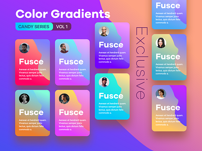 Color Gradients Candy Series - Variant blue colors colour gradient cyan gradient gradients green mustard orange pink purple red rgb vibrant yellow