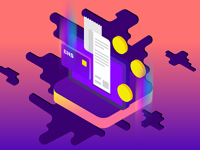 Spot illustration - Crypto Token Instant Payment System affinity blockchain blue branding colors crypto cyan gradient illustration interface isometric isometric icons landing mobile ui ui design vector web