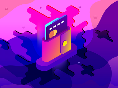 Wallet - Crypto Instant Payment - Spot Illustration affinity blockchain blue branding colors crypto cyan gradient illustration interface isometric isometric icons landing mobile ui ui design vector web