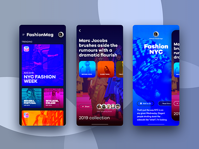 Fashion eMag WIP design 1.0 app app design blue branding colors discover fashion graphics interface ios product sketch ui uidesign uiux ux
