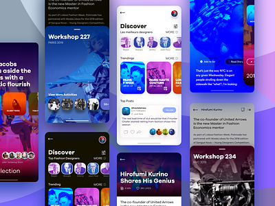 Fashion EMag 1 3 app app design blue branding colors content design discover fashion flat graphics interface ios product sketch typography ui uidesign uiux ux