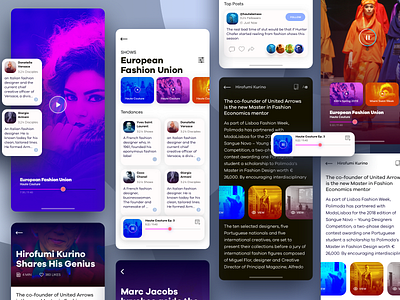 Fashion eMag iOS App 1.5 app app design blue branding clean colors design discover fashion graphics icon interface ios product sketch ui uidesign uiux ux video