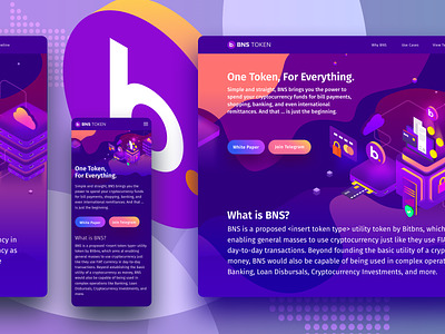 Bitbns BNS Token Illustration - Landing Page
