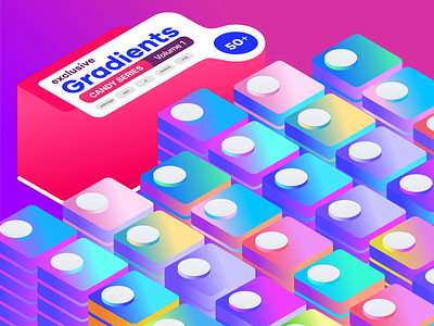 Exclusive Color Gradients Candy Series candy clean colors colours download eps gradients graphic design graphics illustrations illustrator interface isometric premium resource sketch svg swatch ui