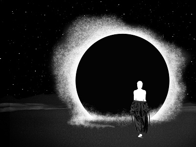 Allogenes abyss beyond blackandwhite blackhole cosmos home light portal robes source stars