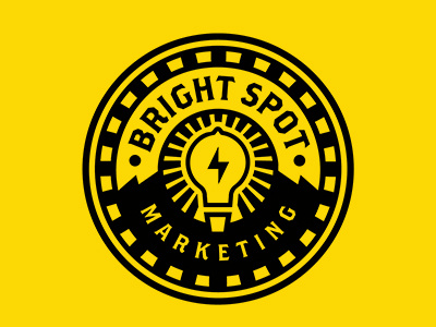 Brightspot Marketing Logo bolt circle light logo marketing ray