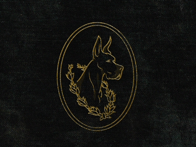 The Greatest Dane crest dane dog gold great illustration laurels logo