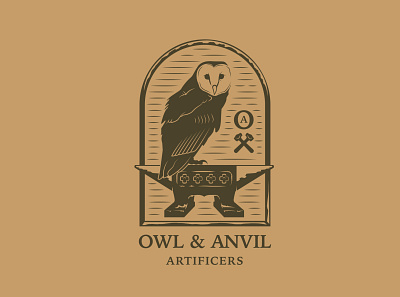Owl & Anvil anvil brand identity branding branding design dribbble illustration illustrator logo logo design logos owl owl illustration
