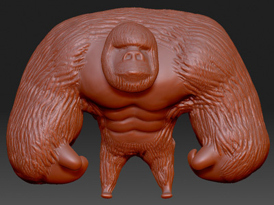 Gorilla Quick-Sculpt 3d animal gorilla monkey sculpt zbrush