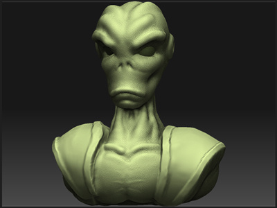 Alien Speed Sculpt 3d bust alien sculpt zbrush