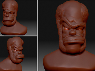 Black Man Sculpt 3d black bust sculpt zbrush