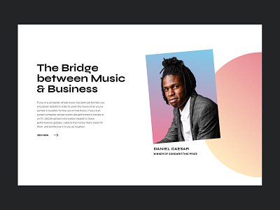 The Bridge Between Music & Business branding clean design colorful design gradient gradient design graphicdesign landing page ui ui ux ui design webdesign website website design