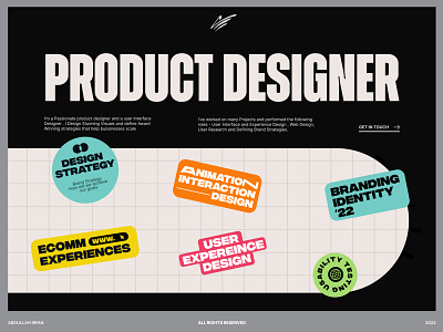 Product Designer Portfolio Design