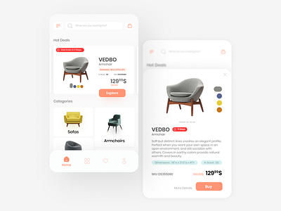 Furniture Store App - UI Concepts