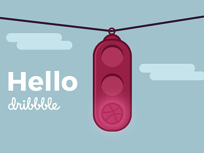 Hello Dribbble! debut design dribbble excited first shot hello light sky traffic ui