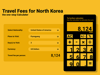Calculator #DailyUI calculator dailyuii design korea simple yellow