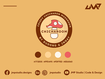 Chicharoom | Crispy Chicharon Mushroom By Dudong & Inday Logo branding design graphic design illustration logo vector