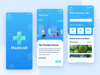 Medicall Apps - Doctor Assistance Aplication ambulance app app design application design doctor exploration health health app health care healthcare medical medicine mobile mobile app mobile app design mobile design mobile ui ui user interface