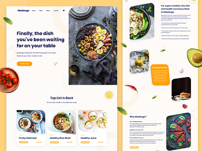 Madango - Healthy Food Landing Page