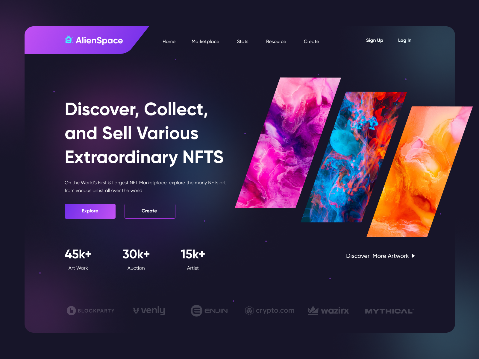 AlienSpace - NFT Marketplace Website by Tio Gilang Pratama for ...