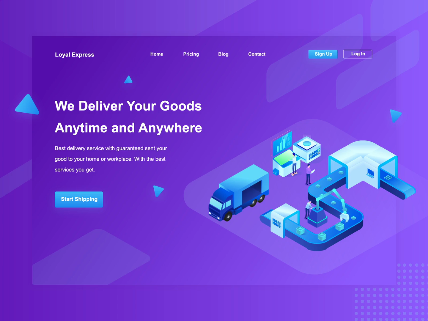 Loyal Express - Goods Delivery Landing Page Exploration by Tio Gilang ...