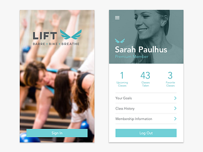 FitnessStudio - User Profile app dailyui digital fitness sketch