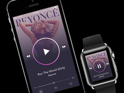 Music Player app dailyui digital iphone music sketch watch