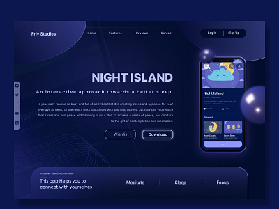 Sleep App Website UI design 3d adobexd branding design dribblebib figma graphic design illustration logo ui web design