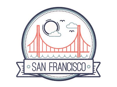San Francisco badge banner bridge california golden gate bridge san francisco