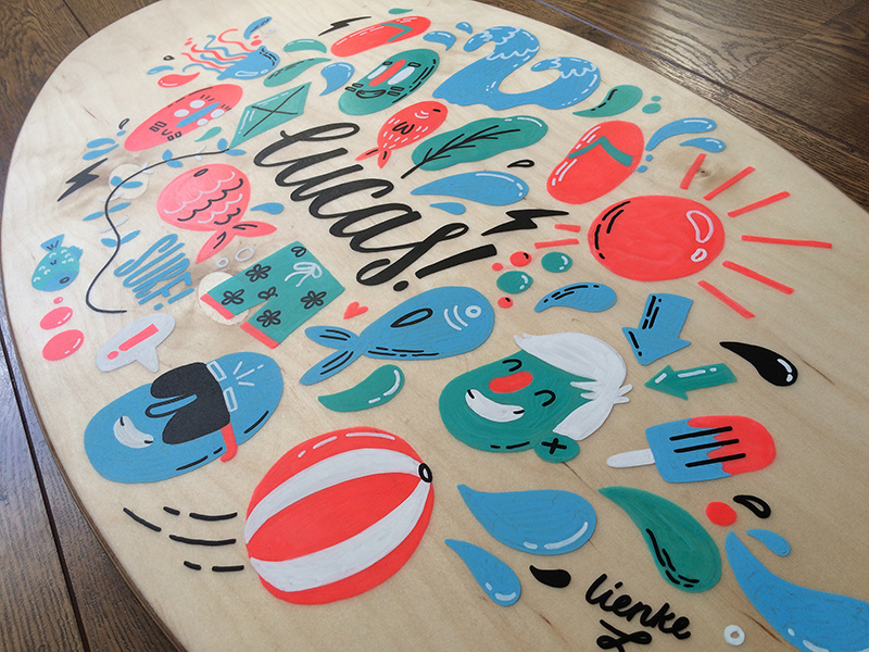 Skimboard illustration by Lienke Raben on Dribbble