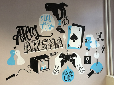 Game themed mural
