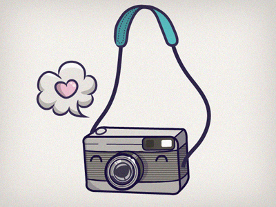 Camera camera heart illustration love smile vector