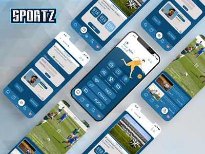 SPORTZ A FRIENDLY APP app design fitness graphic design logo sports ui ux