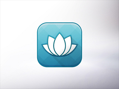 Mojo Meditation - App Icon app blue design gradient icon ios iphone lotus meditate meditation mojo