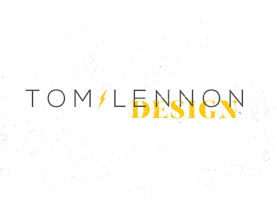 Tom Lennon Design Logo - Version 2 design font lightning logo type yellow