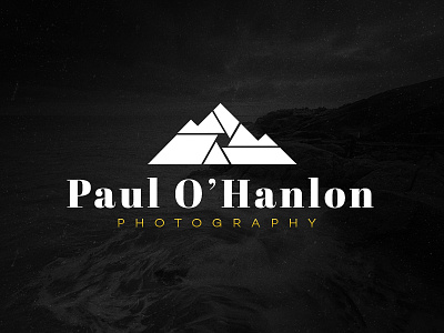 Paul O'Hanlon Photography Logo design font landscape logo mountains photo photography type yellow