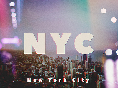 Retro NYC light leak logo manhattan new york new york city nyc retro snl type vintage