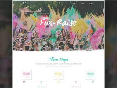 "Fun-Raise" Site Design colour design fun riase site type typography web website