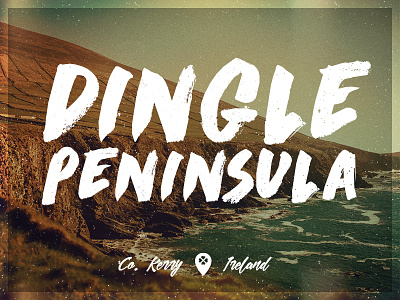 Dingle Peninsula coast dingle grain ireland irish logo peninsula retro type typography vintage