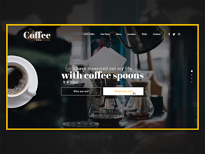 The Coffee Rooms Website bean beans coffee landing logo rooms type typography vintage web