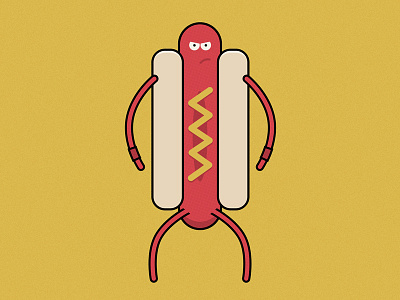 Hot Dog after effects animate character design hot dog illustration rubberhose