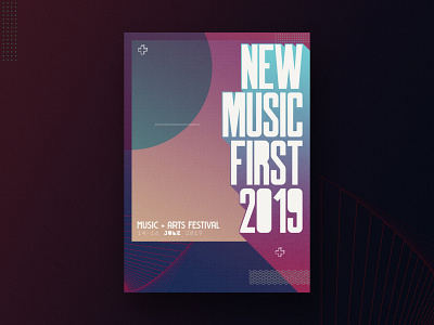 Music Festival '19 - Direction Two branding design festival festival poster geometic ireland music poster typography