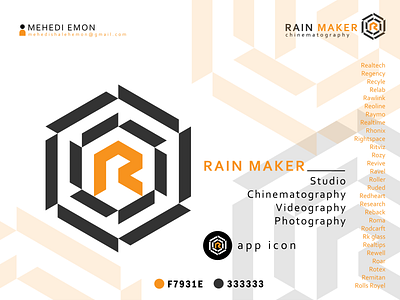 #Rain Maker ai branding chinematography graphic design illustration letter combind logo logo minimalstic logo photography r letter logo raandom simple logo studio videography